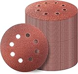 100PCS 5 Inch 8 Hole Hook and Loop Sanding Discs