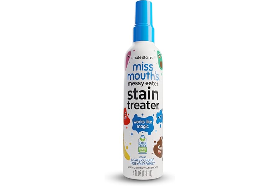 Miss Mouth's Messy Eater Stain Treater Spray - 4oz Stain Remover - Newborn & Baby Essentials - No Dry Cleaning Food, Grease, Coffee Off Laundry, Underwear, Fabric