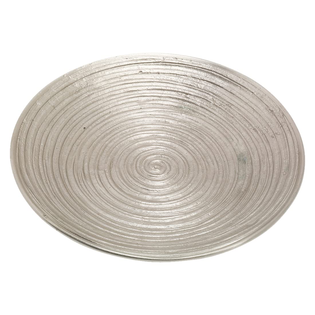 NKlaus Grooved Candle Plate Ø15cm Classic Brass Nickel Plated Coaster Decoration Spiral Design 10626