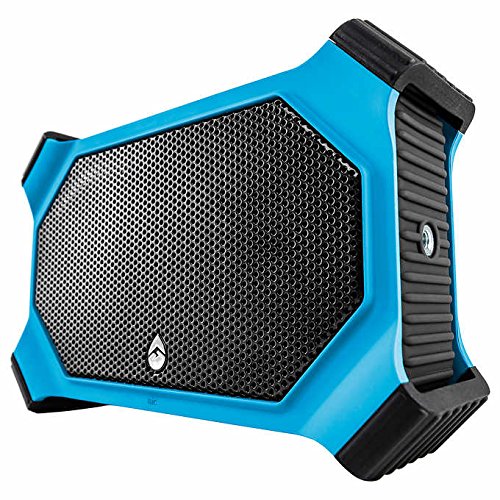 ECOXGEAR EcoSlate Rugged and Waterproof Wireless Bluetooth Speaker (Blue) with Carabiner and Car Adapter and LED Flashlight with 3 Levels / Integrated Siri Voice Control for Iphone IPAd Ipod Touch Electronics, Portable Audio & Video, Portable Speakers & Docks, Portable Bluetooth Speakers