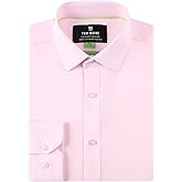 Tom Baine Men's Performance Stretch Long Sleeve Solid Button Down Shirt