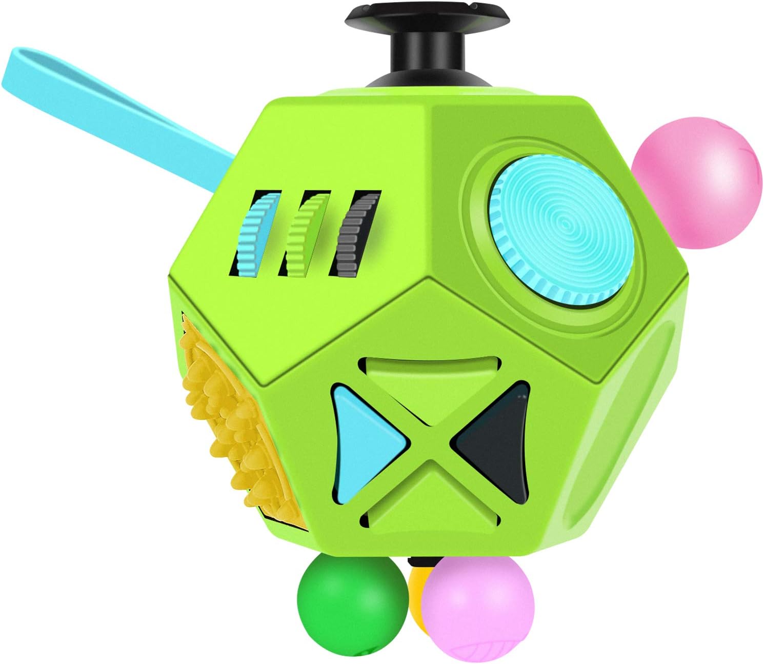 Adhd Ocd Sky Blue Kbd Fidget Cube 12 Sides Premium Quality Fidget Cube Anti Decompression Relieves Stress And Anxiety For Add Fidget Blocks Kolhergroup Toys Games