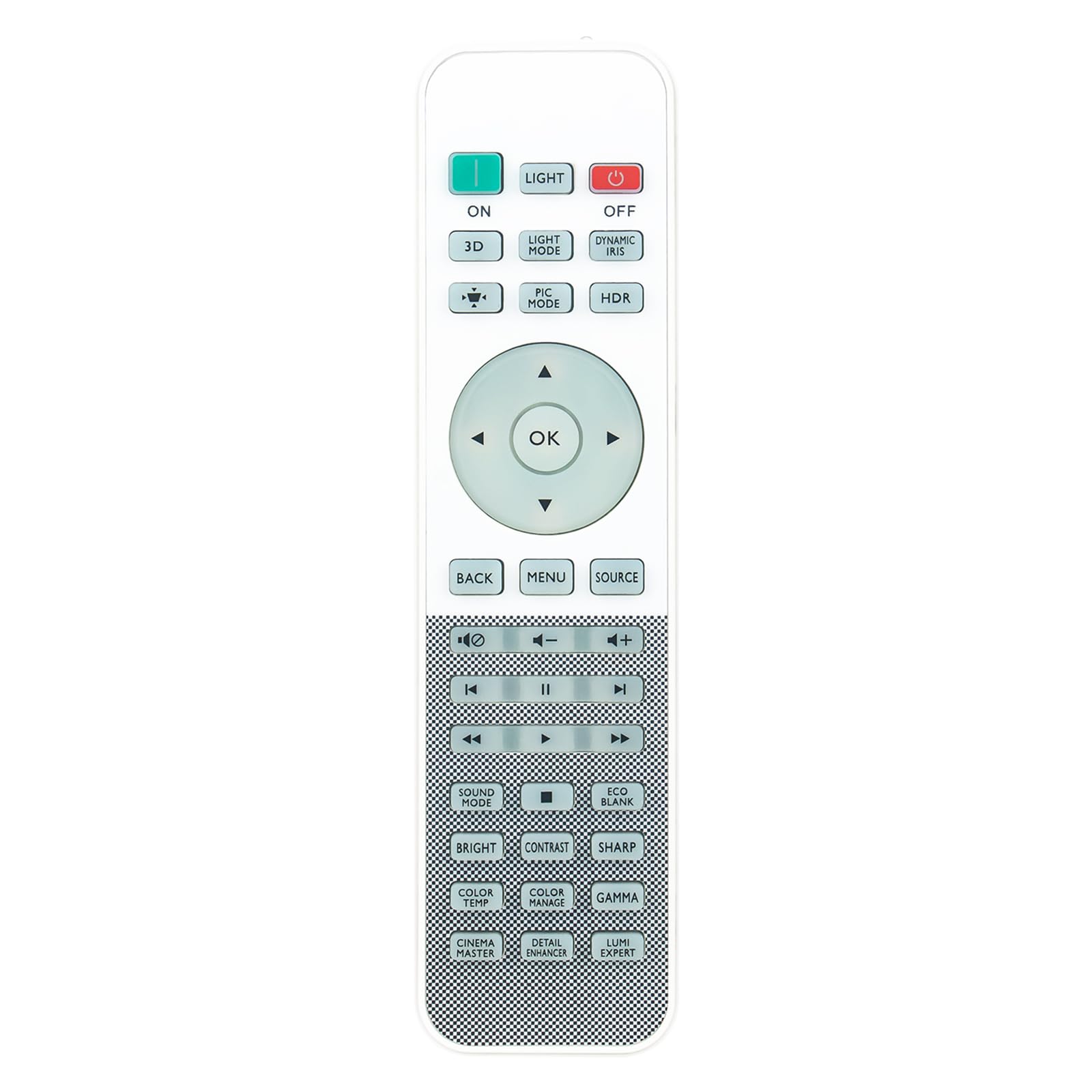 New Replacement Remote Control for BENQ Projector RCV015 W1090 TH683 W1070+ W2000 W2000+ W1110 HT1075 HT1085ST HT2150ST HT2050 MH684 TH670 W1075 W1080ST+ W1120 W3000 HT2550 TK800M W1700 Remote Control