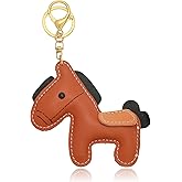 Vancy Utopia Leather Horse Keychains for Women Car Key Rings Female Handbags Backpacks