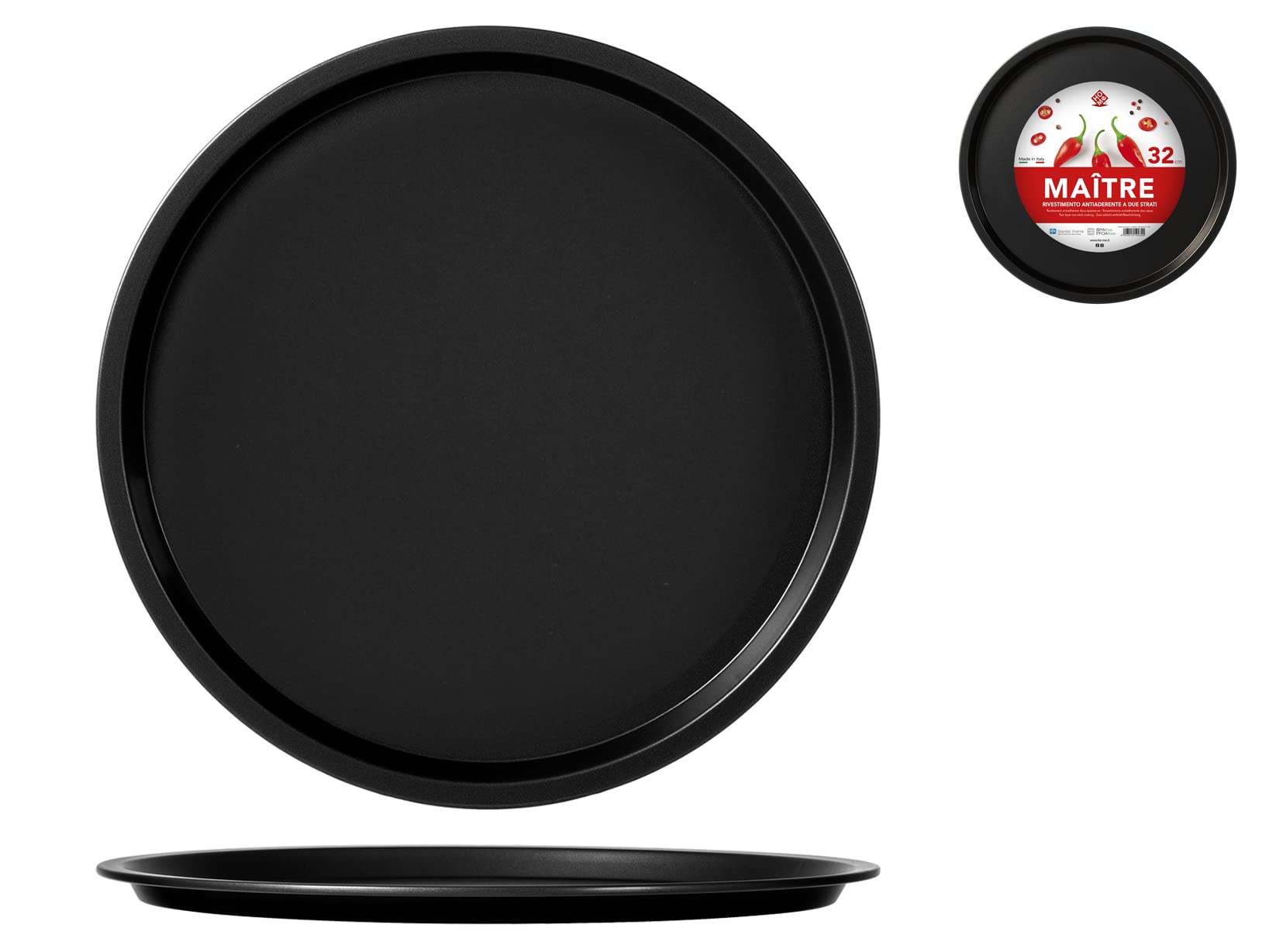 Home Maitre Pizza Mould Non-Stick, 32 cm, Anthracite