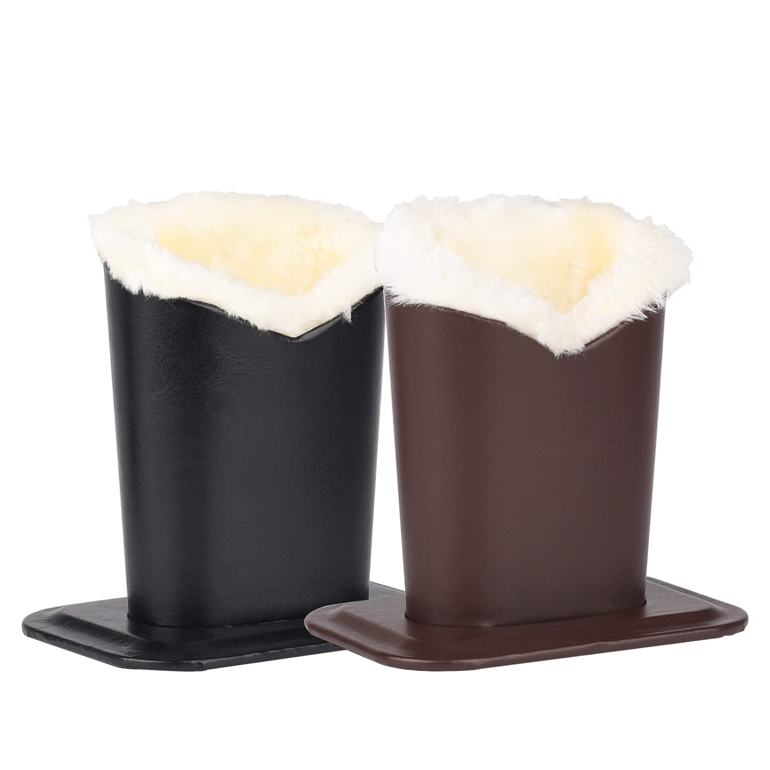 UNVOJL 2Pcs Plush Lined Eyeglass Holder Stand Protective Eyeglasses Holder Stand Case Pen Holder for Home Office and School