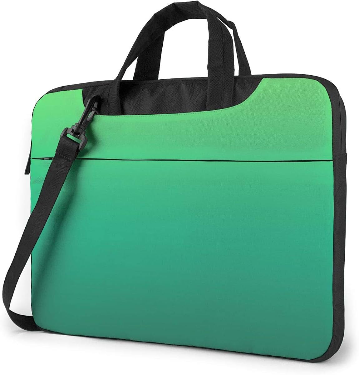 Green Laptop Carrying Case Classic Slim Briefcase with Crossbody