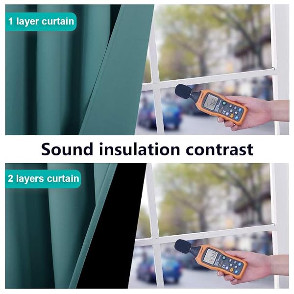 NICETOWN 100% BLACKOUT CURTAINS 108 INCHES LONG, NOISE REDUCTION WINDOW TREATMENT CURTAINS, THERMAL INSULATED ENERGY SMART DRAPES DRAPERIES FOR APARTMENT DECOR, SEA TEAL, SET OF 2, 52 INCHES WIDE