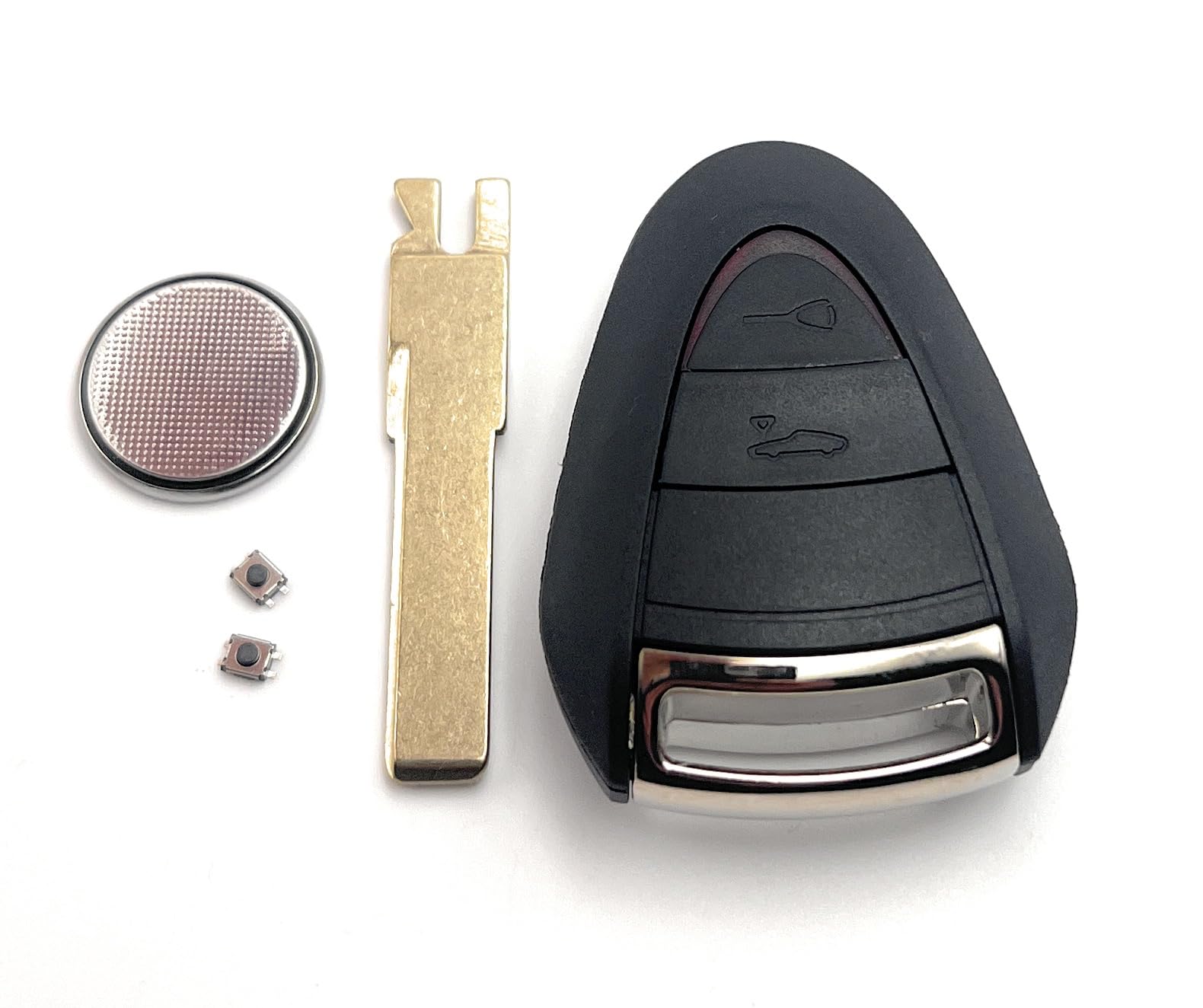 Automobile Locksmith Repair Kit For Porsche Boxster 911 Cayman 2 Button Remote Key Shell Cover Battery Switches