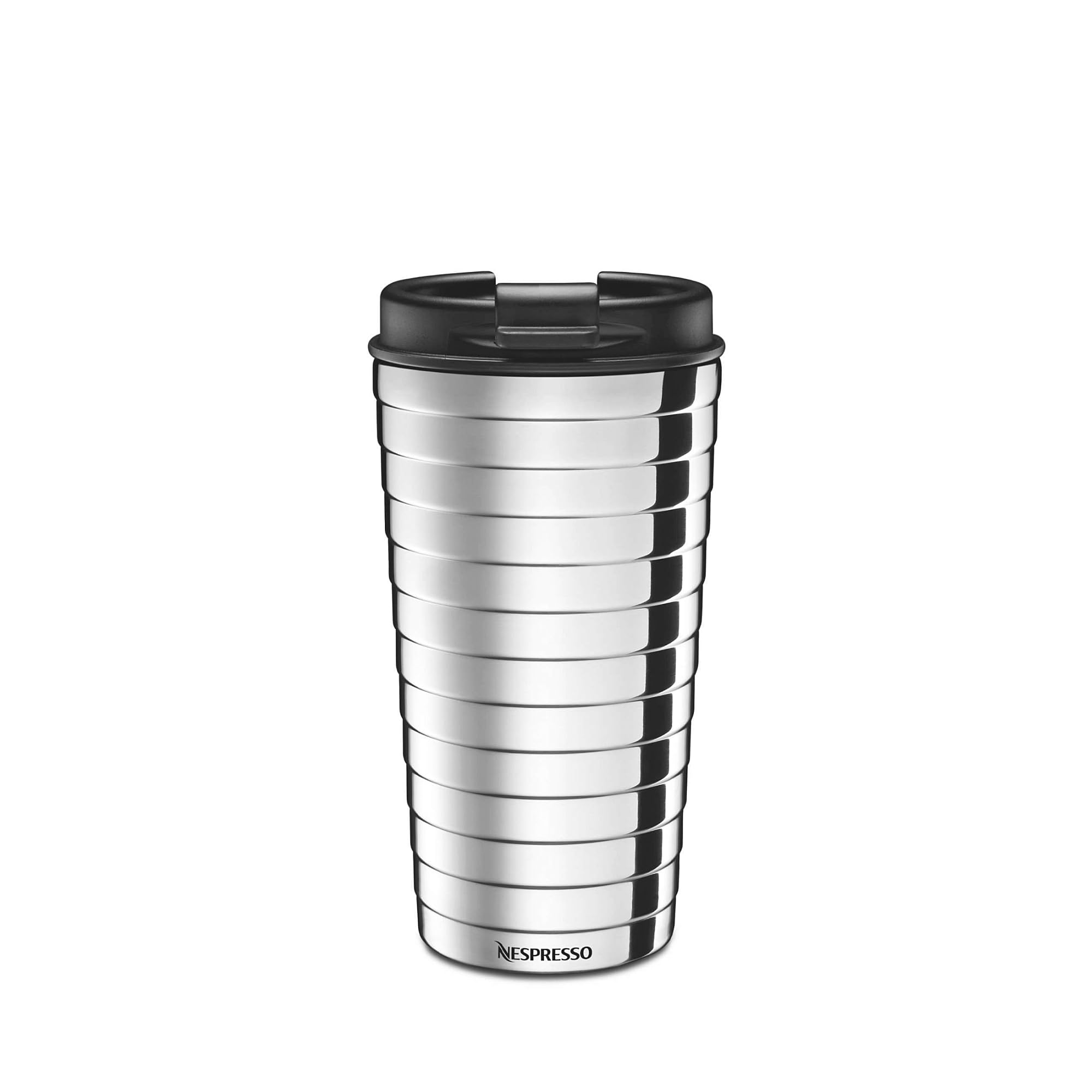 Nespresso Touch Thermal Travel Mug, 345ml, Stainless Steel, Hot & Cold Drinks, Leak-Proof