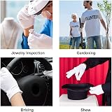CGBOOM 3 Pairs Moisturizing Gloves White Cotton One Size Fits Most view 7
