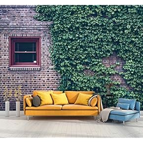 Wall Mural Green Leaves Removable Wallpaper Wall Sticker for Bedroom Living Room - 66x96 inches