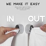 Gunwon 2pcs Tea Towel Holders Premium Adhesive Round Hooks ABS PVC view 3