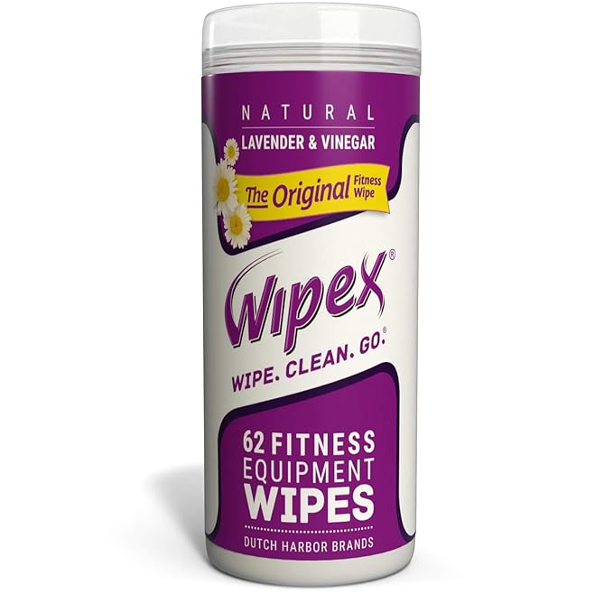 Wipex Natural Gym & Fitness Equipment Wipes for Personal Use 75 Wipes