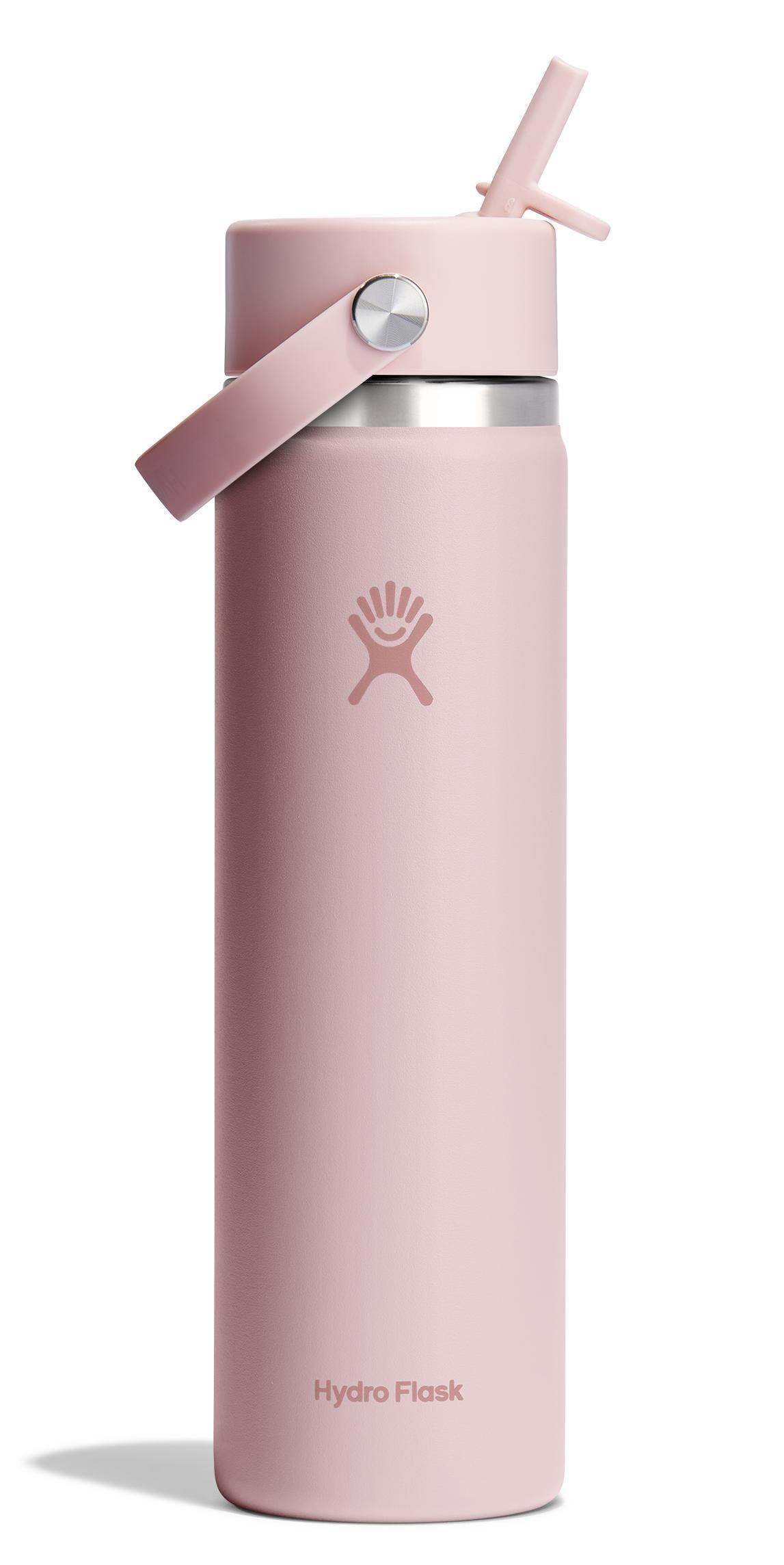 Photo 1 of Hydro Flask Water Bottle - Insulated Stainless Steel - Wide Mouth Flex Straw Lid, Non Spill, Leakproof and Refillable in 24 Oz Tonal Trillium