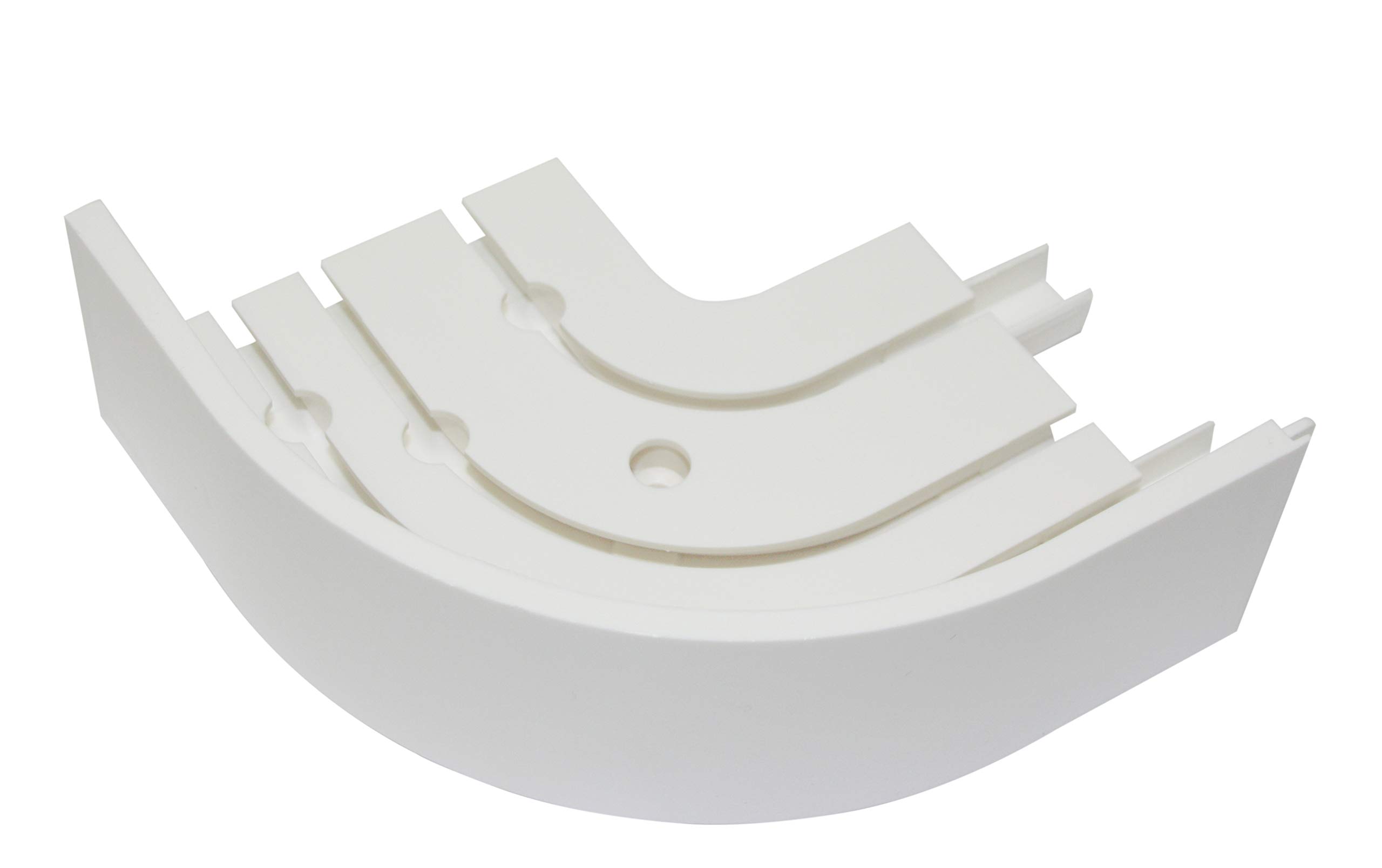 Gardinia P2Ü Round Arches with Bezel for Curtain Track 13.5/13.5 cm White (Pack of 2)