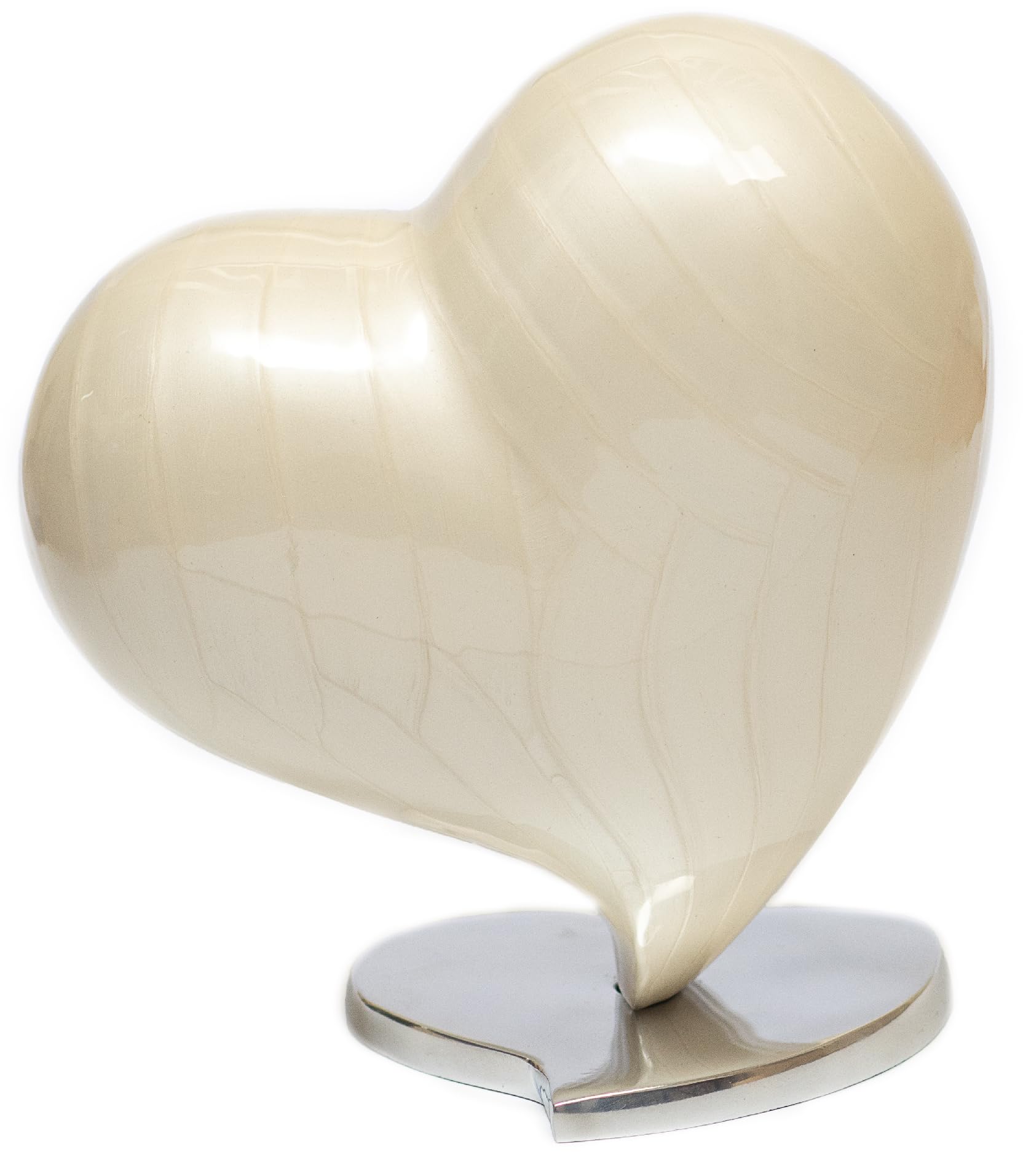 Royal Rapture Urns for ashes Memorial Funeral Cremation Adult Human Child Love Urns decorative Heart (Pearl, 6") RHM02-03