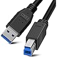 USB 3.0 Cable A Male to B Male, COOYA 6FT USB 3.0 A to USB 3.0 B Cable Long USB 3.0 Type-B Cord for Monitor, Printer, Externa