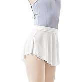 Daydance Mesh Pull On Ballet Skirt Elastic Point Dance Skirt for Teen Girls 12-14 Years, Women