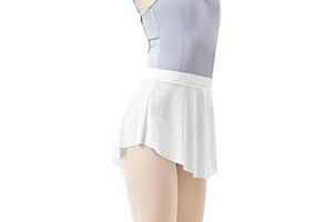 Daydance Mesh Pull On Ballet Skirt Elastic Point Dance Skirt for Teen Girls 12-14 Years, Women