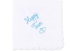 Zzbakress Wedding Embroidered Gift, Keepsake Hankie,Wedding Day Bride Embroidered Handkerchief Gift