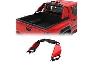 LOX ROX Explore K Series Sport Roll Bar with Detachable Side Guardrail F-150/250,Silverado 1500, Ram 1500/2500, Sierra, Full Size Pickup Truck | Installation No Drilling | Light Mount | (Full-Black)