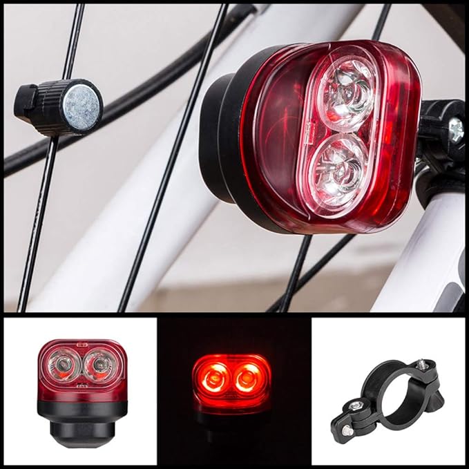 ENticerowts Bicycle Led Tail Light Selfpowered Induction