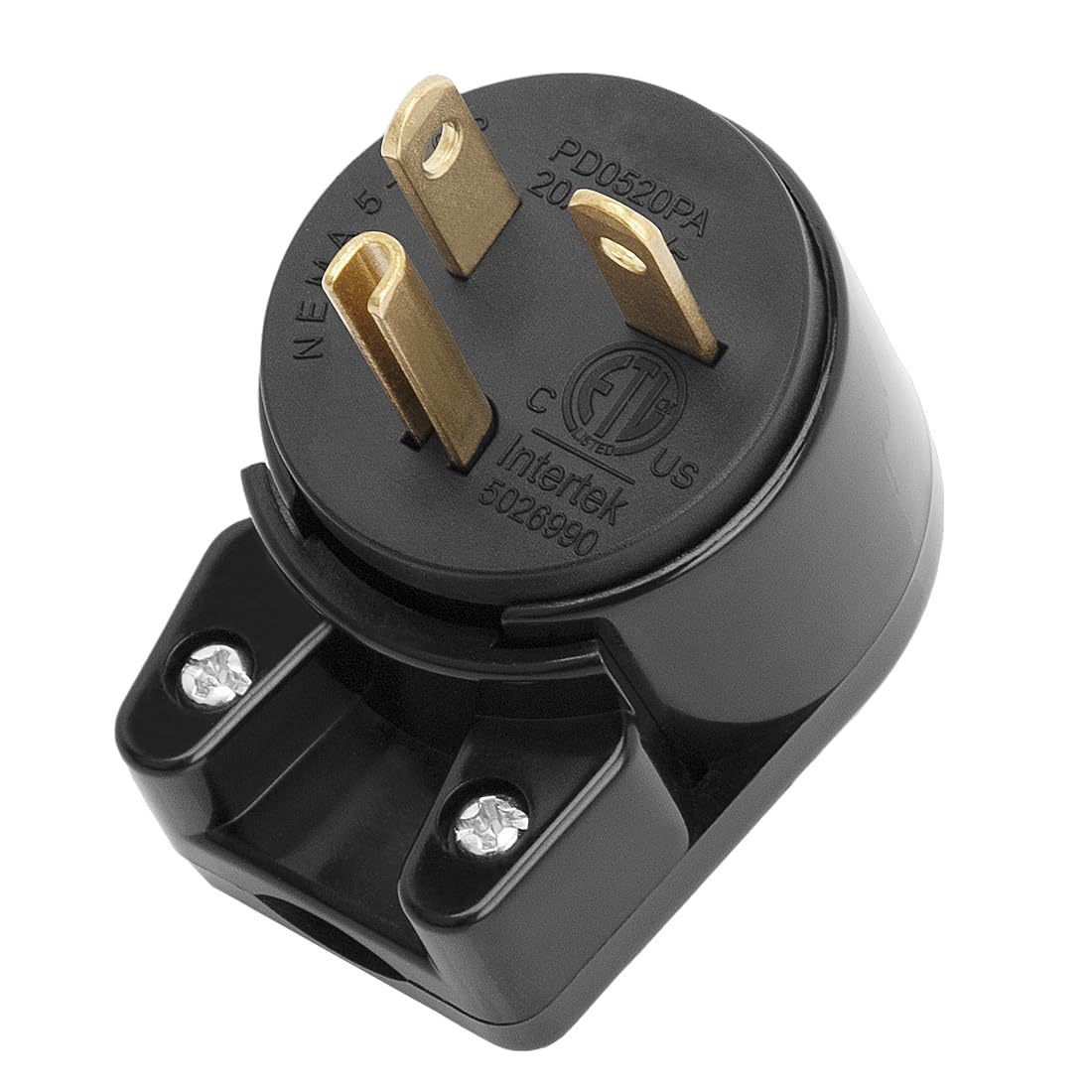 Nema 5-20P DIY Plug, Rewirable 20A 125V Plug, 90