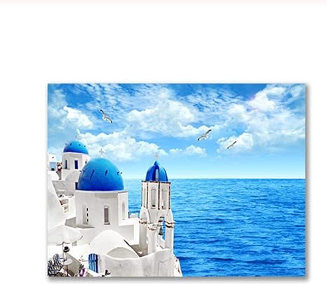 Amazon Zhaoyangeng 地中海の風景写真ポスターキャンバス エーゲ海のギリシャの海の壁の絵画家の装飾 驚異の写真のポスター 40x60cm非フレーム アートフレーム ポスター オンライン通販