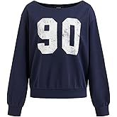 CIDER Off the Shoulder Sweatshirt for Women Graphic Sweatshirts Long Sleeve Pullover Tops Casual Fall Outfits