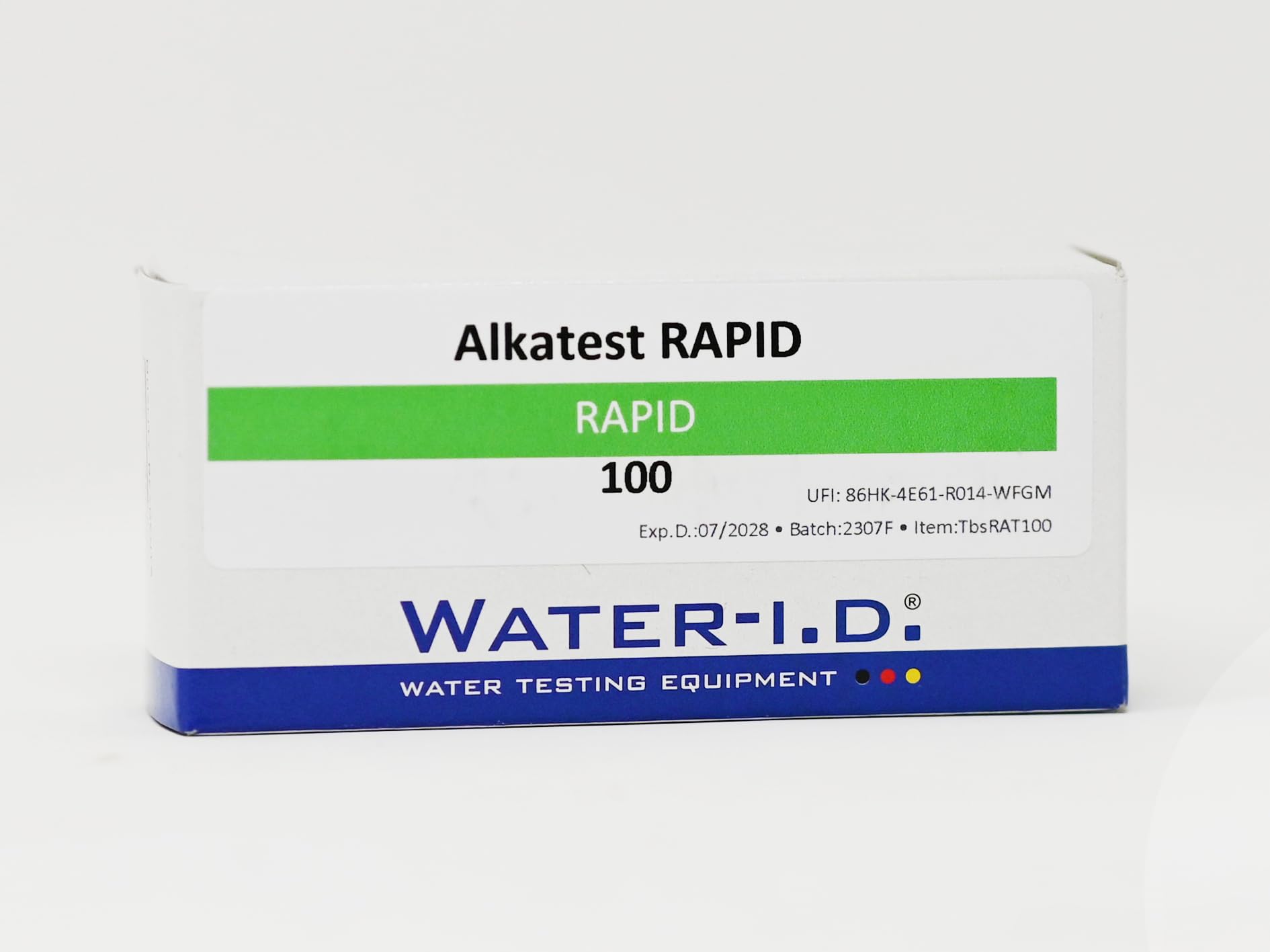 Water-ID - Alkatest Rapid Tablets | Measures Alkalinity 0-250 mg/l | Fast-Dissolving for Pool & Spa | Compatible with Pooltester Range | 100 Tablets, White