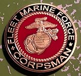 USMC Marine Corps Fleet Marine Force Corpsman Military Challenge Art Coin