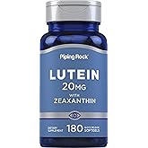 Piping Rock Lutein and Zeaxanthin Supplement | 20mg | 180 Softgels | from Marigold Extract | Non-GMO, Gluten Free