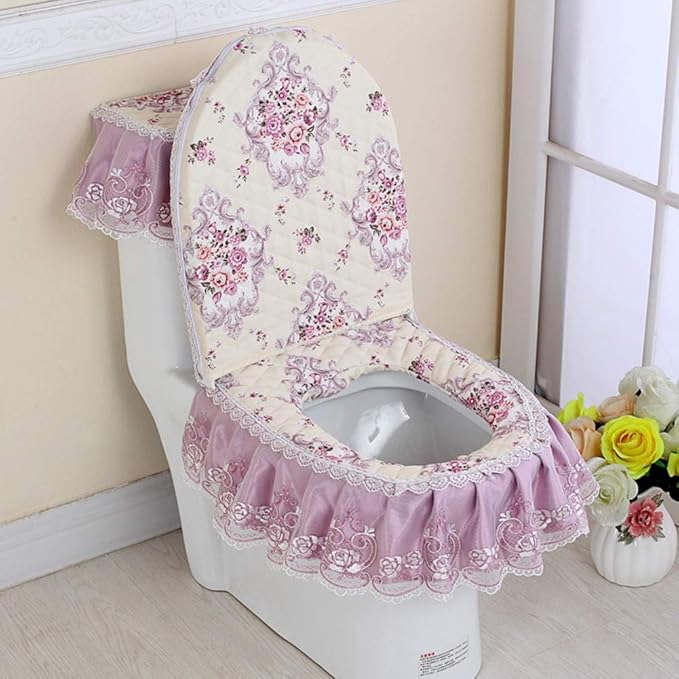 QMJHL Toilet accessories, Bathroom accessories zipper lace toilet cover
