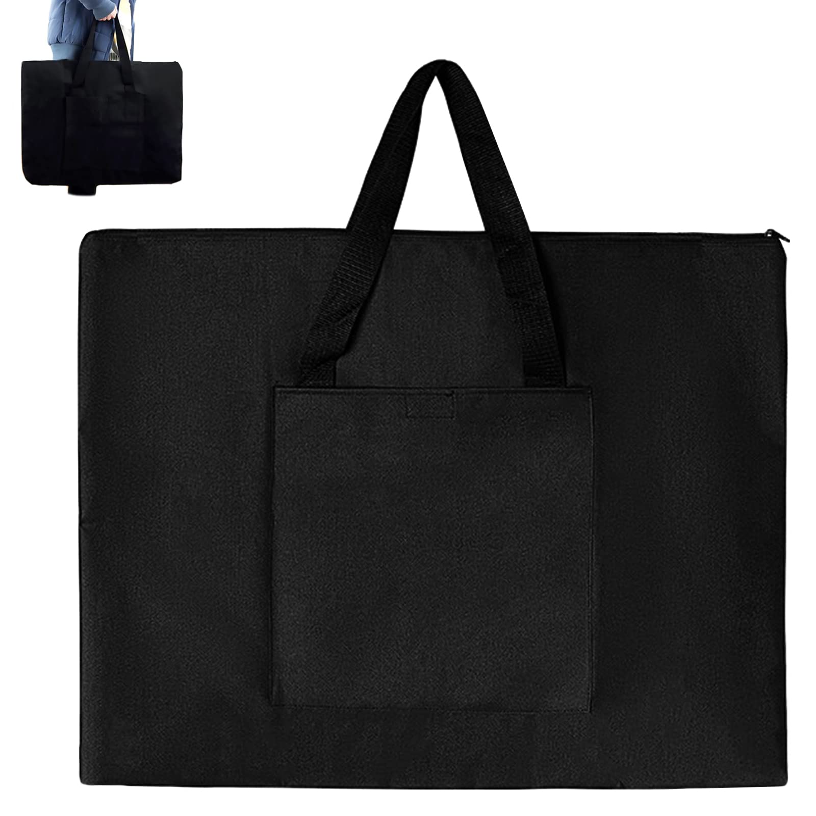 INHEMI A2 Waterproof Drawing Board Bag for Drawing Painting Sketch, Portfolio Bag for Carrying and Protecting Folders Large Format – 25.8 x 21.1 inches, Black, Black, 25.8 x 21.1 inches, Modern,