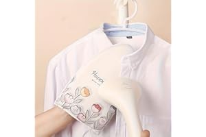 Ironing Board, Hand Ironing Board, Hanging Bucket, Ironing Plate, Gloves, Ironing Chair, Tulip/Polka Dot Pattern (White)