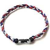 CEBUY 3 Rope Braided Tornado Titanium Sport Baseball Necklace 20"