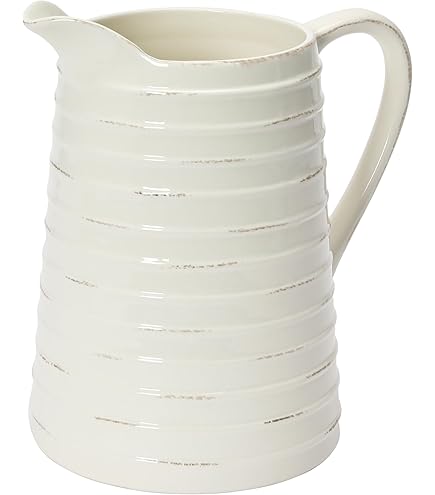 Amazon.com: Falcon Enamelware 1 Pint Pitcher (White with