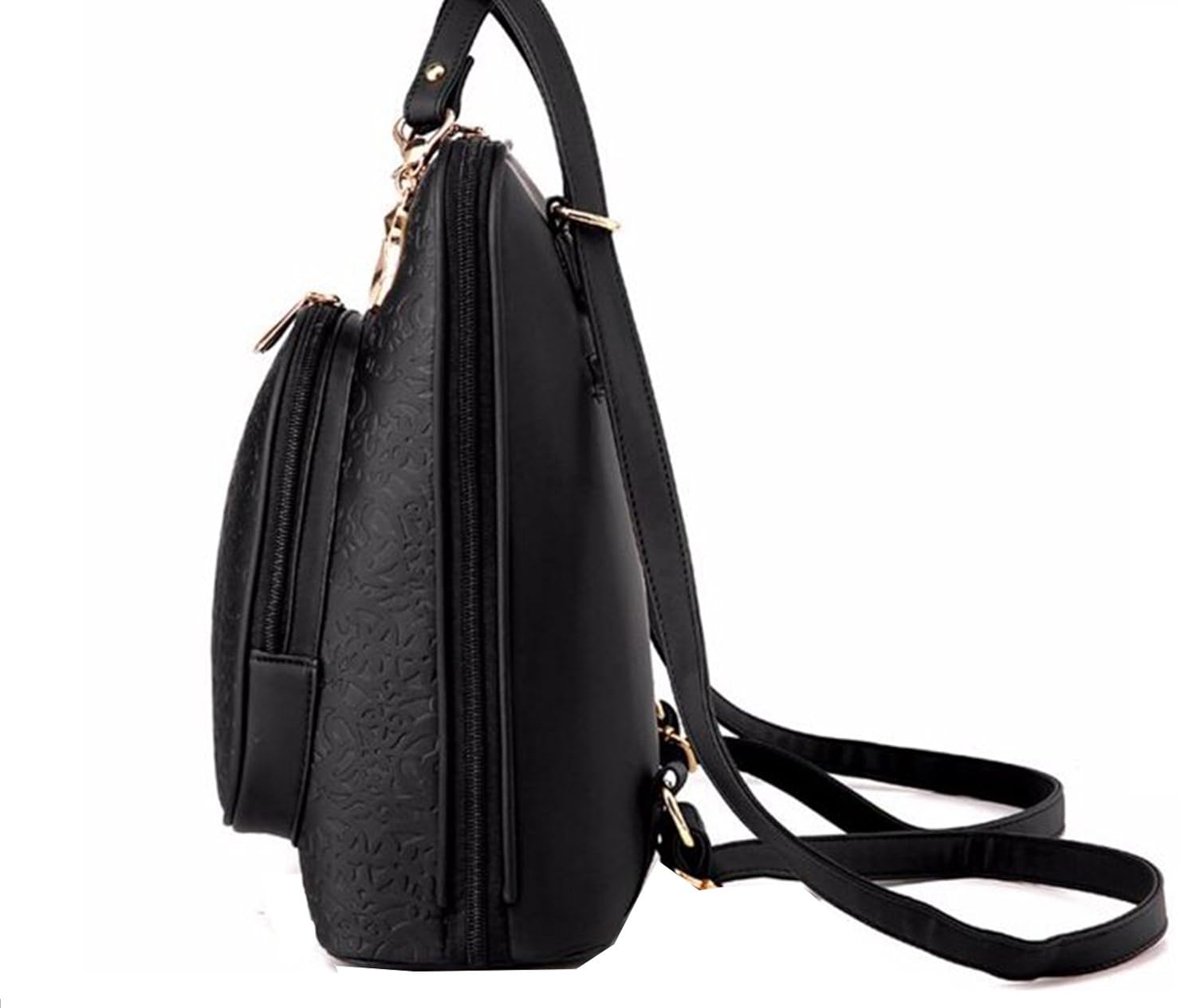 di grazia women's backpack handbag (winered-embossed-cross-backpack,wine red)