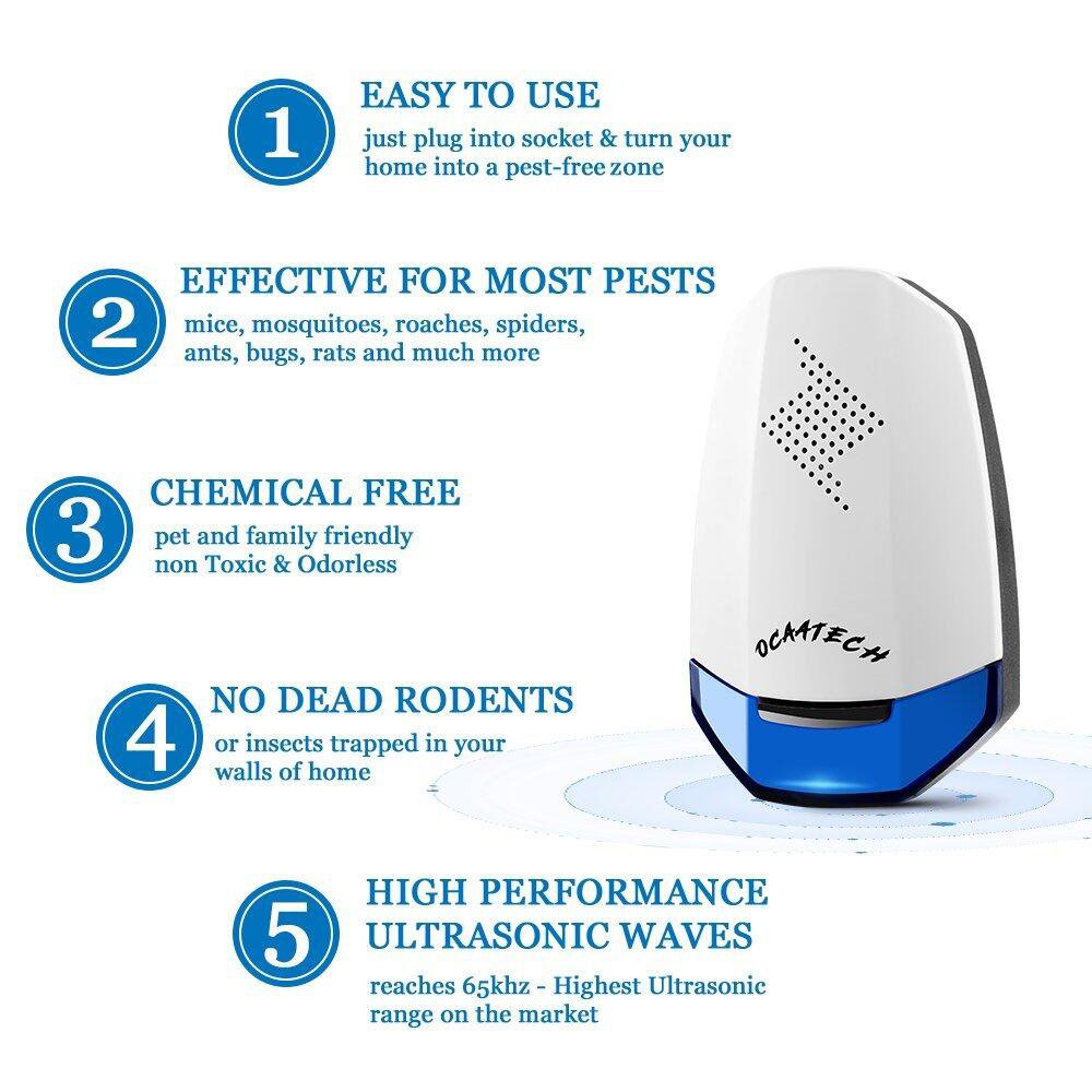 Ocaatech Ultrasonic Pest Repellent Electronic Pest Repeller 6 Packs