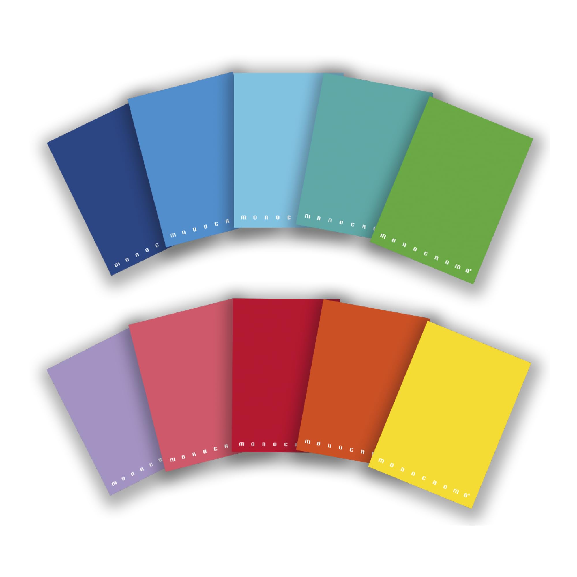 Pigna Notebooks A5 Monochrome, 5M Interior, 5 mm Square, 80 g Paper, Assorted Covers, A5 Size 15 x 21 cm, 10