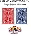 Pair of Real Bicycle PK Magnetic Cards / gaffed Magic Cards / Neo Magnetic Cards / Read Description Carefully - 1 Red Card and 1 Blue Card only. 2 x Single Magnetic Cards.