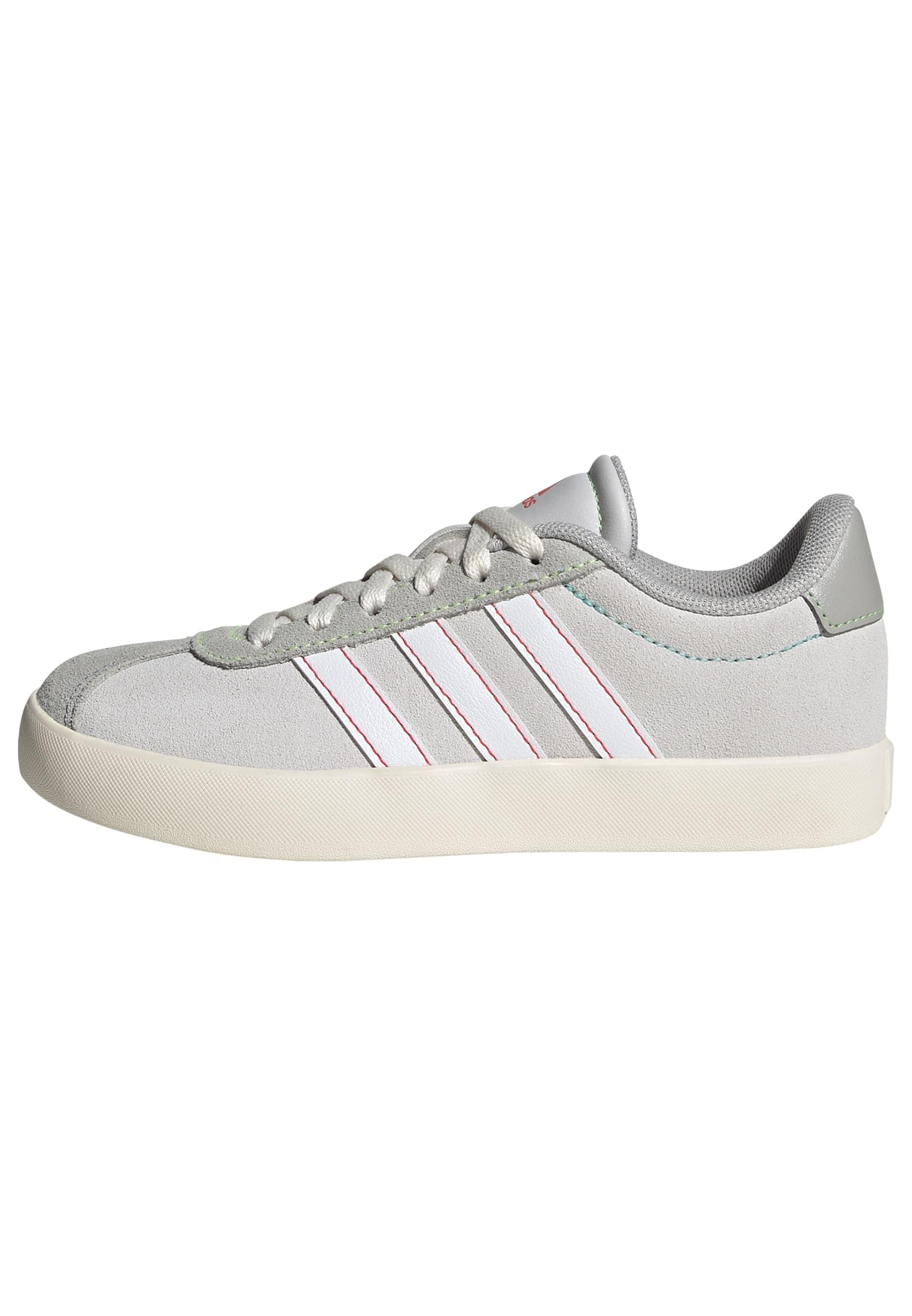 adidas Unisex-Kids VL Court 3.0, Dash Grey/White/Lime Burst, 1.5 Image