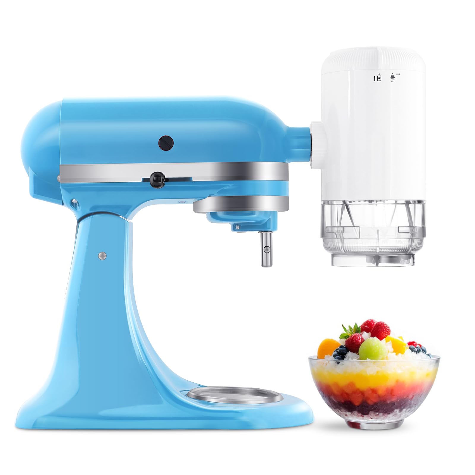 Photo 1 of Shave Ice Attachment for Kitchenaid Mixer Attachments, Shaved Ice Machine for Kitchen aid Accessories and Attachments with 8 Ice Molds, Snow Cone Machine with Coarse and Fine Blades