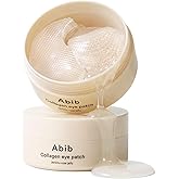 Abib Vegan Collagen Eye Patches for Wrinkles &amp; Fine Line with Jericho Rose Jelly &amp; Peptides, 60 Count, Korean Skin Care