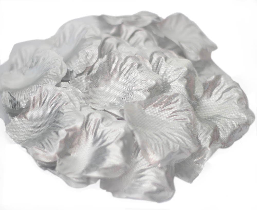 JUYO VONSAN Artificial Rose Petals Wedding Flowers Favors 500PCS (Sliver)