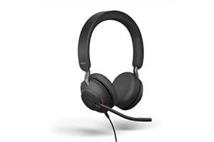 Jabra Evolve2 40 UC Wired Headphones, USB-A, Stereo, Black – Telework Headset for Calls and Music, Enhanced All-Day Comfort, 
