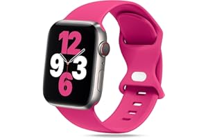 STG Sport Silicone Band Compatible with Apple Watch Band 38mm 40mm 41mm 42mm 44mm 45mm 49mm S/M M/L iWatch Ultra 2/Ultra Series 9/8/7/6/5/4/3/2/1 SE Women Men (38/40/41mm S/M, Barbie Pink)