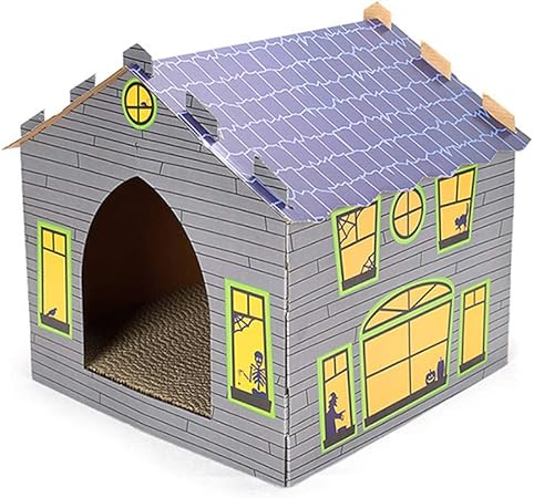 halloween cardboard cat house