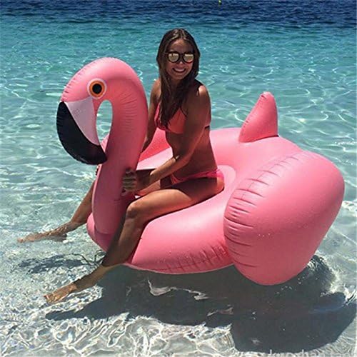 Veslagy 150CM 60 Inch Giant Inflatable Flamingo Pool Float Pink Ride-On Swimming Ring Adults Children Water Holiday Party Toys Piscina adults